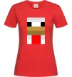 Жіноча футболка Курка майнкрафт Червоний фото