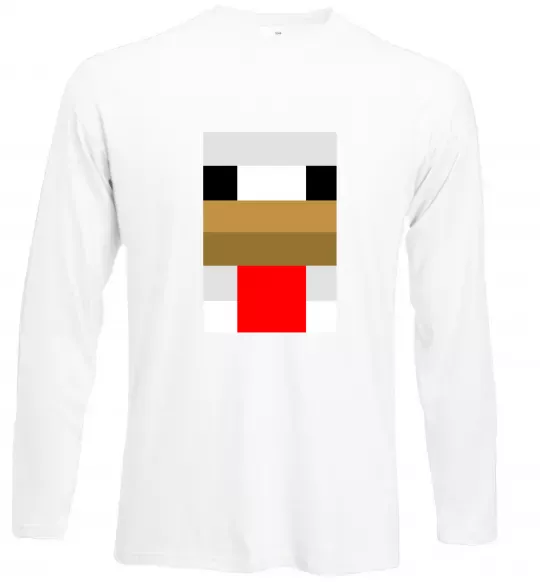 Лонгслів Курка майнкрафт Білий фото