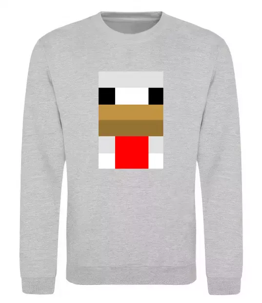 Свитшот Курка майнкрафт Серый меланж фото