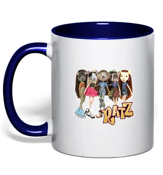 Чашка з кольоровою ручкою Ratz Глибокий темно-синій фото