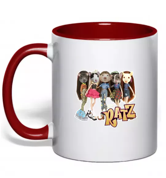 Чашка з кольоровою ручкою Ratz Червоний фото