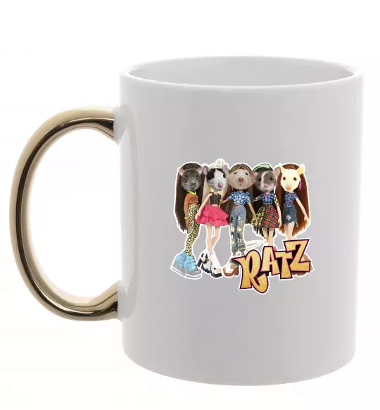 Чашка з кольоровою ручкою Ratz Золото фото