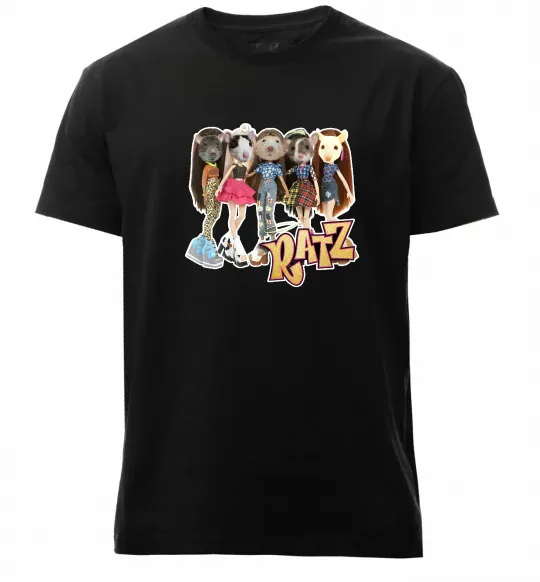 Чоловіча преміум футболка Ratz Чорний фото