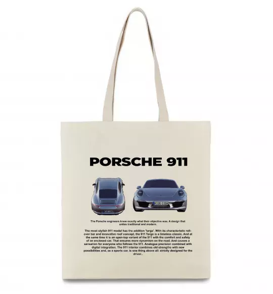 Эко-сумка Porsche 911 Бежевый фото