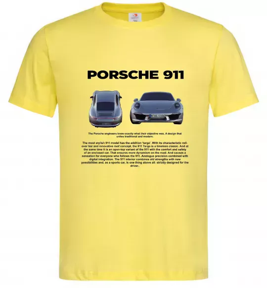 Чоловіча футболка Porsche 911 Лимонний фото