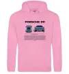 Мужская толстовка (худи) Porsche 911 Розовый фото