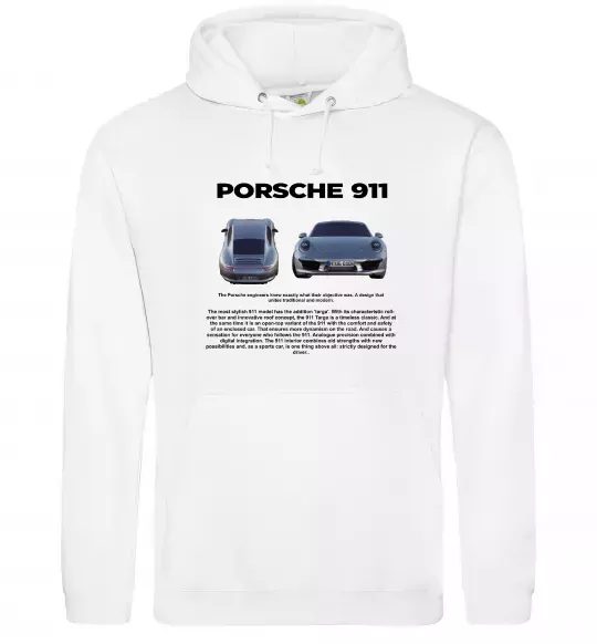 Жіноча толстовка (худі) Porsche 911 Білий фото