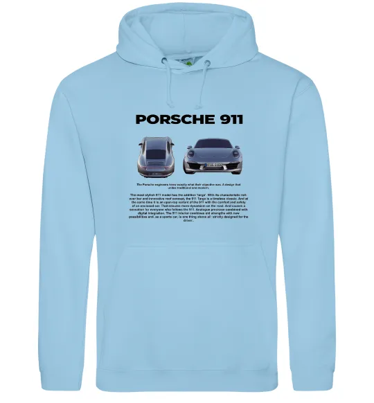 Жіноча толстовка (худі) Porsche 911 Блакитний фото
