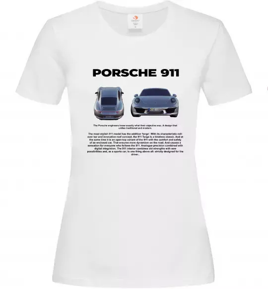 Жіноча футболка Porsche 911 Білий фото