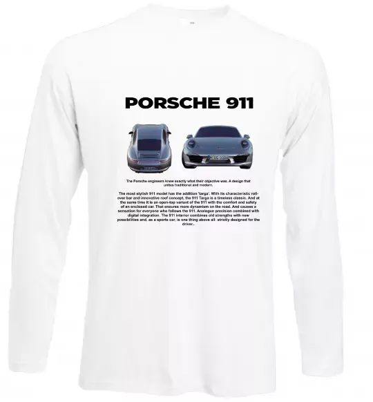 Лонгслив Porsche 911 Белый фото