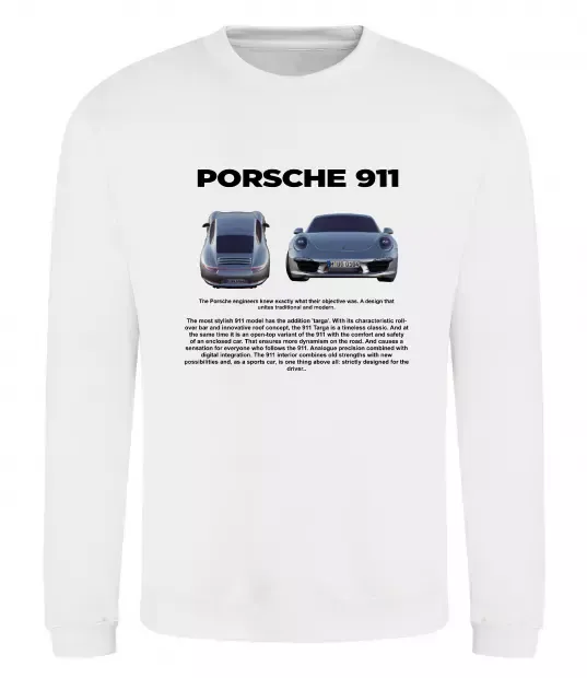 Світшот Porsche 911 Білий фото