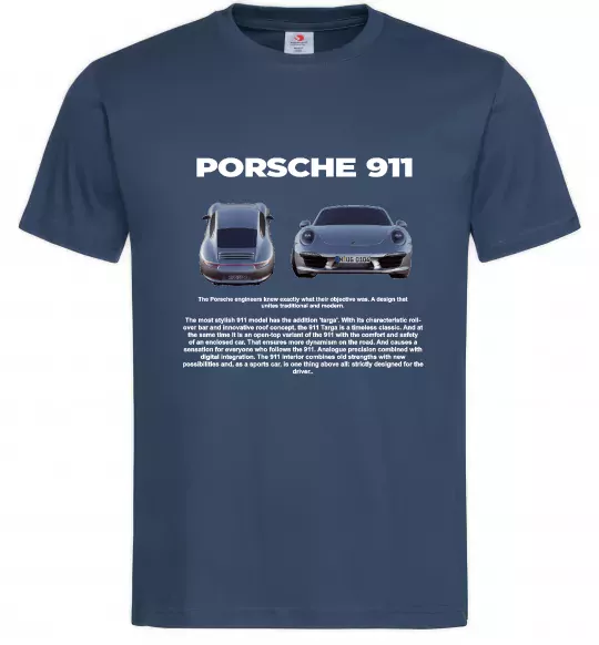 Чоловіча футболка Porsche 911 Темно-синій фото
