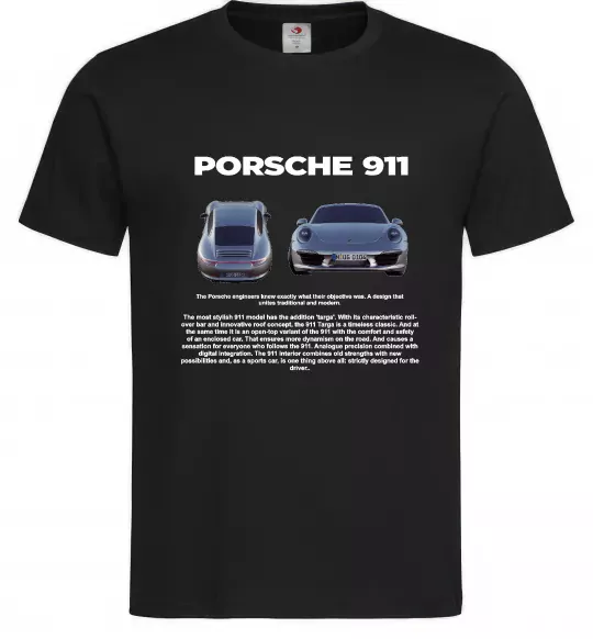 Чоловіча футболка Porsche 911 Чорний фото