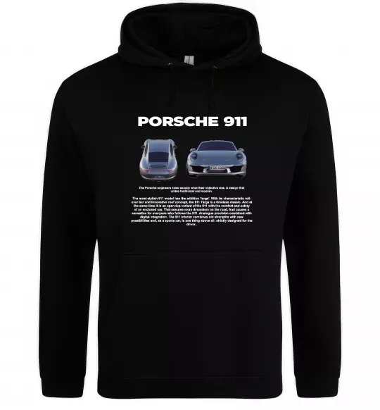 Жіноча толстовка (худі) Porsche 911 Чорний фото