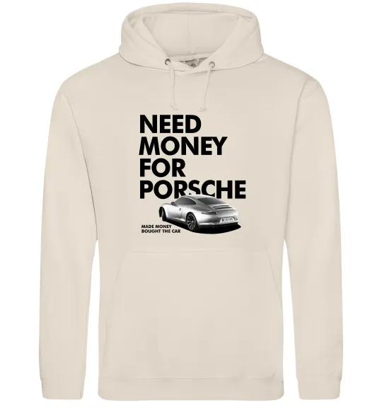 Мужская толстовка (худи) Made money bought Porsche Таш фото