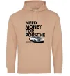 Жіноча толстовка (худі) Made money bought Porsche Пісочний фото