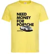 Мужская футболка Made money bought Porsche Лимонный Мужская футболка Made money bought Porsche Лимонный фото