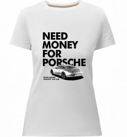 Женская премиум футболка Made money bought Porsche Женская премиум футболка Made money bought Porsche