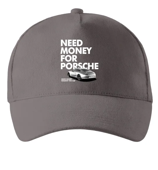 Кепка Made money bought Porsche Серый фото