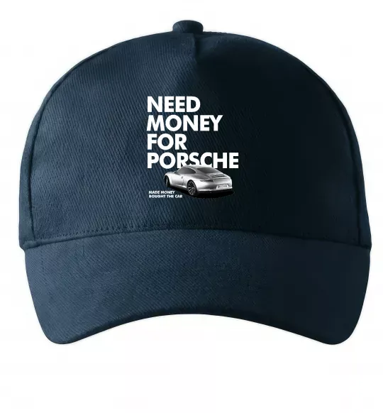 Кепка Made money bought Porsche Темно-синий фото