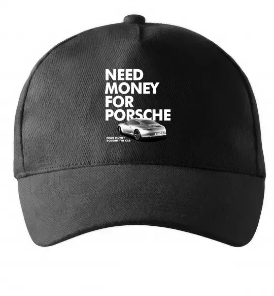 Кепка Made money bought Porsche Черный фото