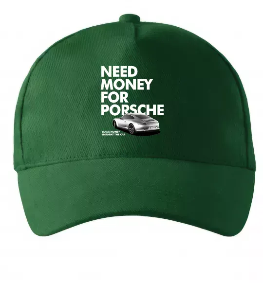 Кепка Made money bought Porsche Темно-зеленый фото