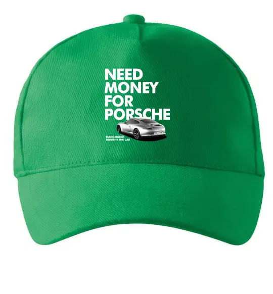 Кепка Made money bought Porsche Зеленый фото