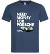 Мужская футболка Made money bought Porsche Темно-синий Мужская футболка Made money bought Porsche Темно-синий фото