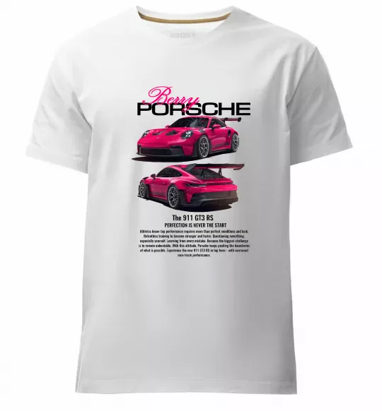 Чоловіча преміум футболка Berry Porsche Білий фото
