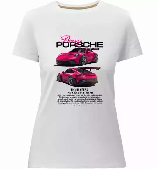 Жіноча преміум футболка Berry Porsche Білий фото