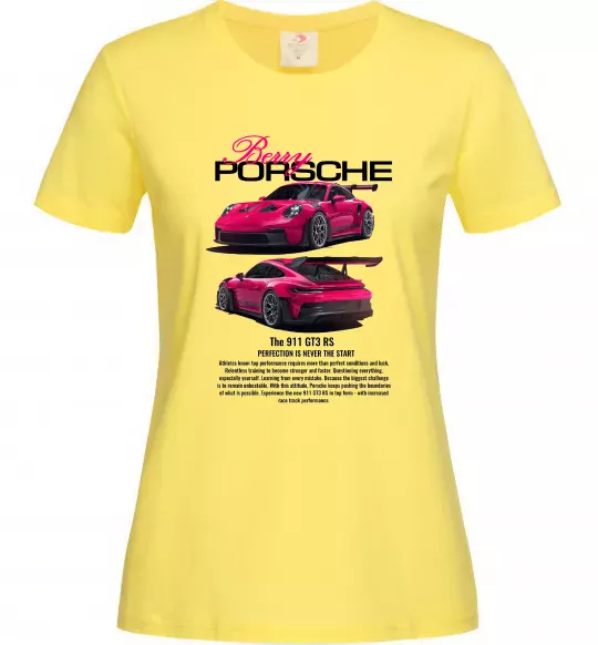 Жіноча футболка Berry Porsche Лимонний фото