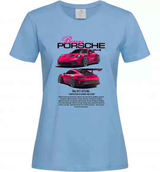 Жіноча футболка Berry Porsche Блакитний фото