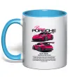 Чашка з кольоровою ручкою Berry Porsche Блакитний фото