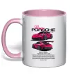 Чашка з кольоровою ручкою Berry Porsche Ніжно рожевий фото