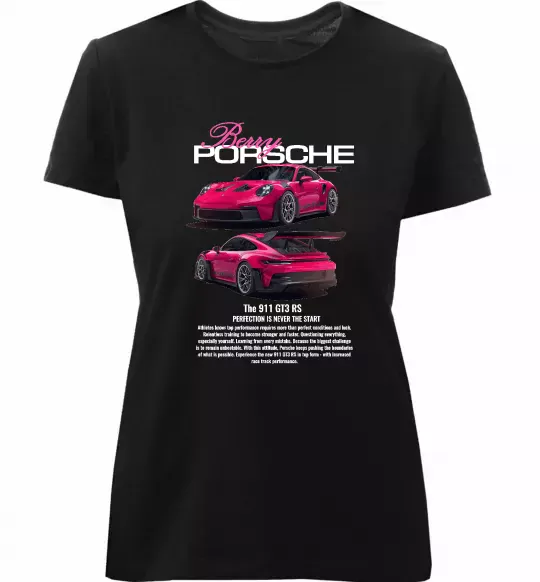 Жіноча преміум футболка Berry Porsche Чорний фото
