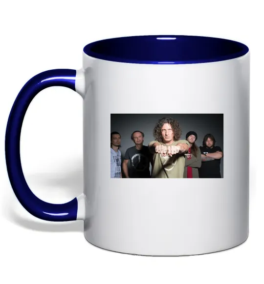 Чашка с цветной ручкой Скрябін гурт Глубокий темно-синий фото