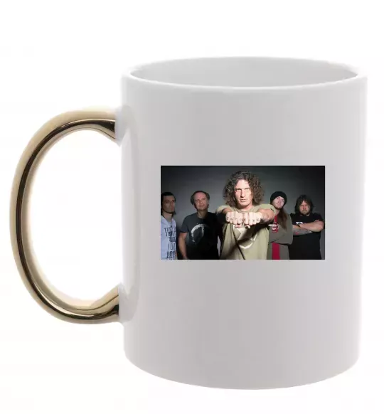 Чашка с цветной ручкой Скрябін гурт Золото фото