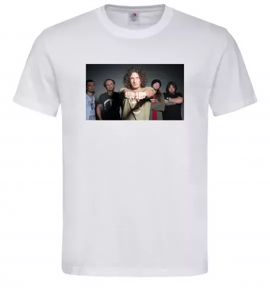 Мужская футболка Скрябін гурт Белый фото