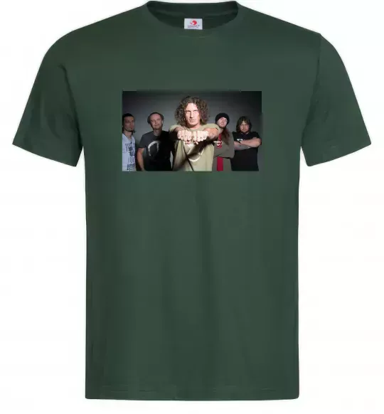 Мужская футболка Скрябін гурт Темно-зеленый фото