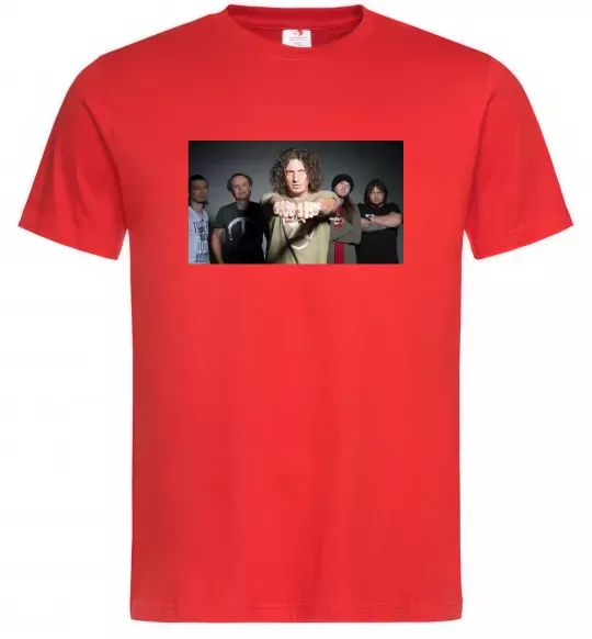 Мужская футболка Скрябін гурт Красный фото