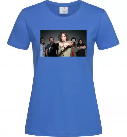 Женская футболка Скрябін гурт Ярко-синий фото