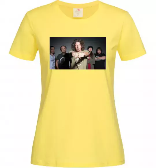 Женская футболка Скрябін гурт Лимонный фото
