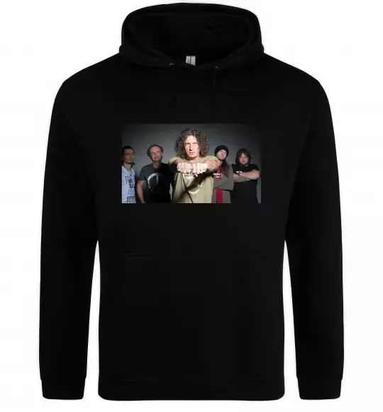 Мужская толстовка (худи) Скрябін гурт Черный фото