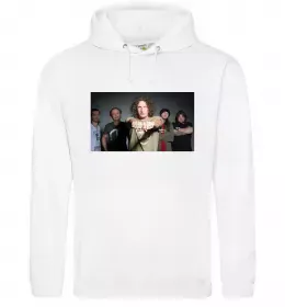 Женская толстовка (худи) Скрябін гурт Белый фото