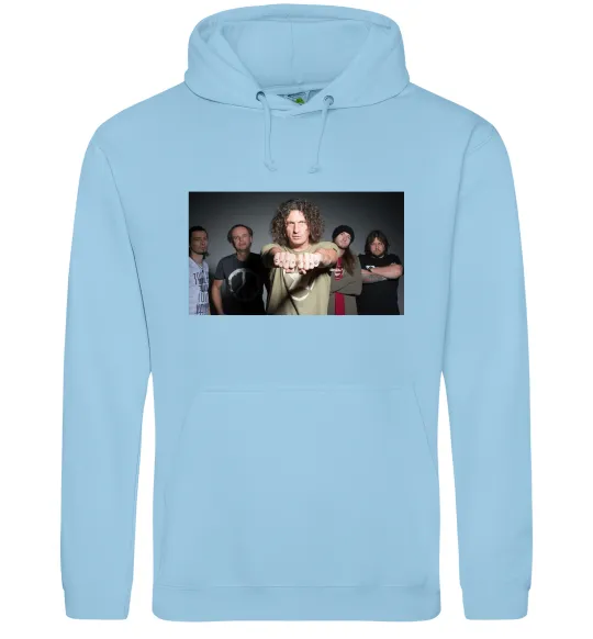 Жіноча толстовка (худі) Скрябін гурт Блакитний фото