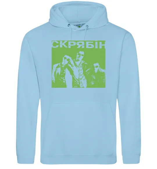 Женская толстовка (худи) Скрябін - танець пінгвіна Голубой фото