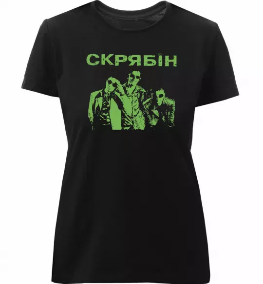 Женская премиум футболка Скрябін - танець пінгвіна Черный фото