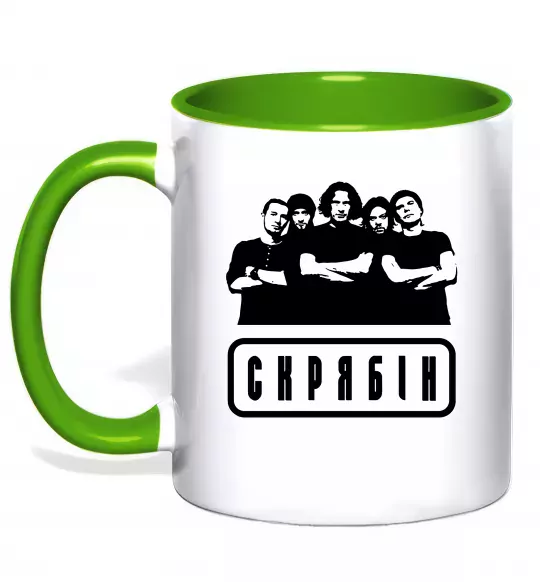 Чашка с цветной ручкой Скрябін band Зеленый фото