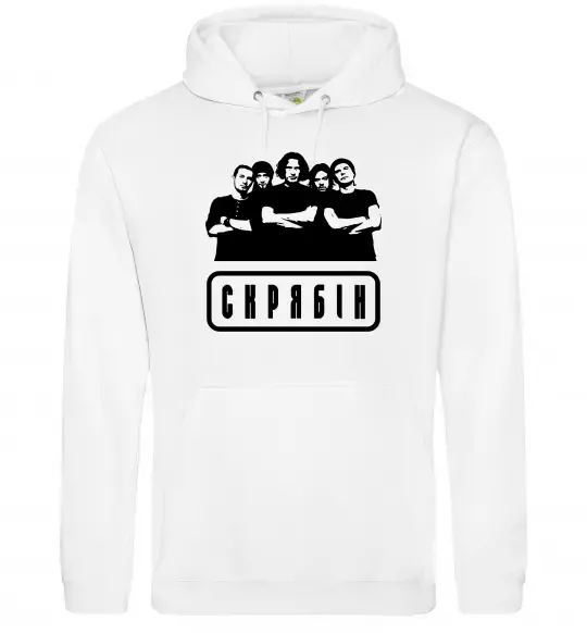 Женская толстовка (худи) Скрябін band Белый фото