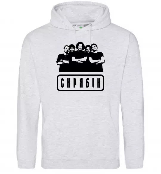 Женская толстовка (худи) Скрябін band Серый меланж фото